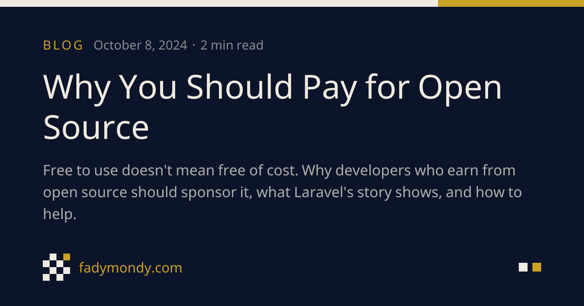 Why You Should Pay for Open Source